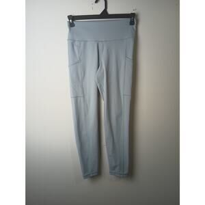 Women's Gray Ankle Workout Leggings Pull on Medium BR Standard Outdoors